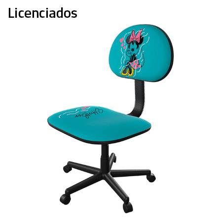 SILLA P/ ESCRITORIO LICENCIADO XTECH MINNIE C/ RUEDAS MAX.79KG BLUE