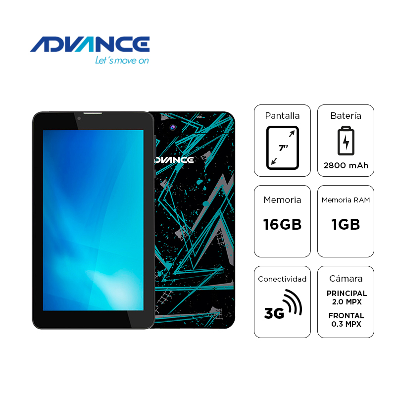 TB 7\'' IPS SC 1GB 16GB 3G D2