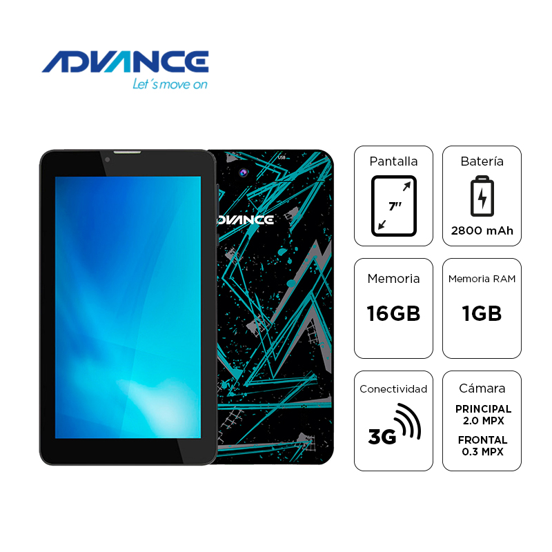 TB 7\'' IPS SC 1GB 16GB 3G D2