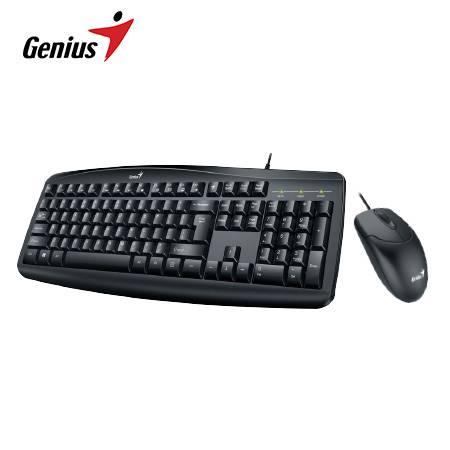 TECLADO GENIUS + MOUSE SMART KM-200 AI COPILOT USB MULTIMEDIA SP BLACK