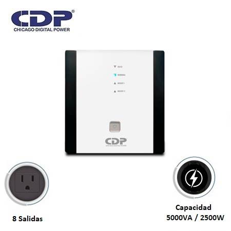 ESTABILIZADOR CDP R-AVR5008I 5000VA/2500W 8 SALIDAS
