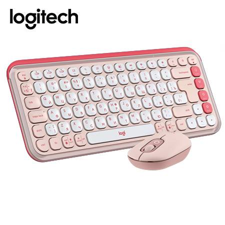 TECLADO LOGITECH + MOUSE POP ICON BLUETOOTH/WIRELESS SP / COPILOT/ ROSE