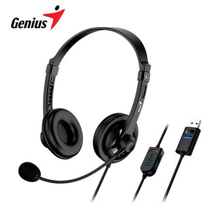 AUDIFONO C/MICROF. GENIUS HS-230U USB-A 2.4M BLACK
