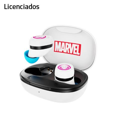 AUDIFONO C/MICROF. LICENCIADO XTECH TRUE WIRELESS GHOST SPIDER BLUETOOTH 5.1 12H 10M WHITE