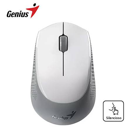 MOUSE GENIUS DUAL WIRELESS/BT NX-8000S BT BLUEEYE SILENT ERGONOMICO WHITE/GREY