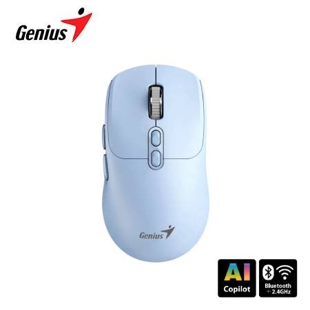 MOUSE GENIUS DUAL WIRELESS/BT NX-8080S BT AI COPILOT 7-BOT SILENT BLUE