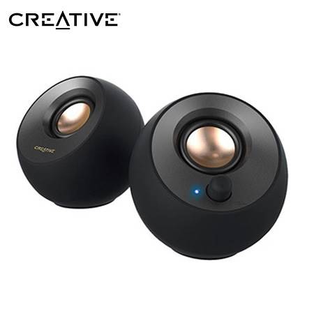 PARLANTE CREATIVE PEBBLE 2.0 4.4W 3.5MM USB-POWER BLACK