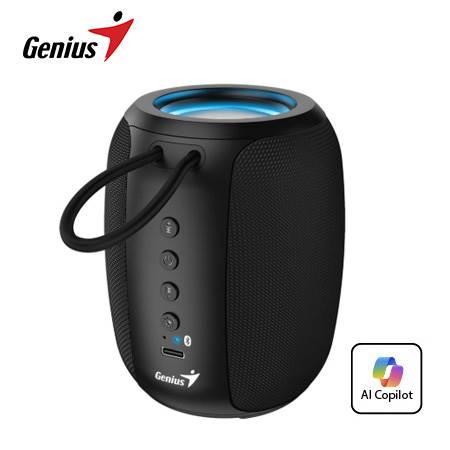 PARLANTE GENIUS SP-915BT BLUETOOTH 5W 6H MIC AI COPILOT RGB BLACK