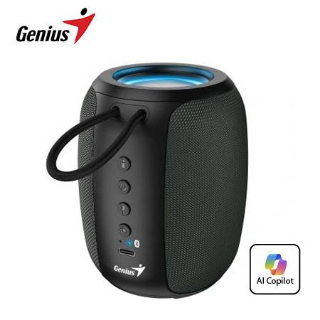 PARLANTE GENIUS SP-915BT BLUETOOTH 5W 6H MIC AI COPILOT RGB BLACK/GREY