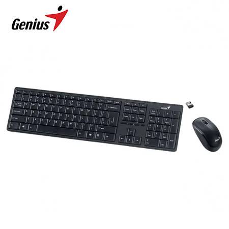 TECLADO GENIUS + MOUSE DUAL WIRELESS/BT SLIMSTAR 8230 AI COPILOT MULTIMEDIA SP BLACK