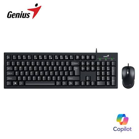 TECLADO GENIUS + MOUSE KM-100SE AI COPILOT USB SP BLACK
