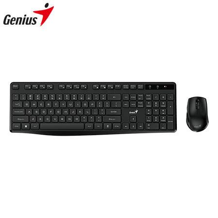 TECLADO GENIUS + MOUSE WIRELESS KM-8206S AI COPILOT SILENT MULTIMEDIA SP BLACK