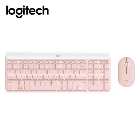 TECLADO LOGITECH + MOUSE MK470 WIRELESS SLIM USB ROSE