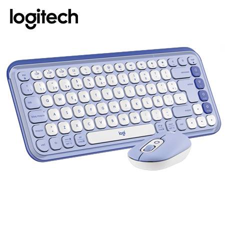 TECLADO LOGITECH + MOUSE POP ICON BLUETOOTH/WIRELESS SP / COPILOT/ LILAC