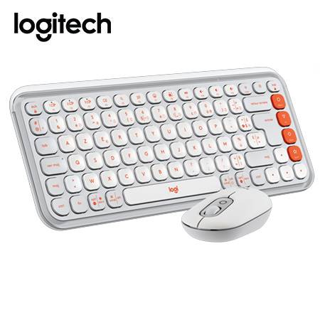 TECLADO LOGITECH + MOUSE POP ICON BLUETOOTH/WIRELESS SP / COPILOT/ WHITE
