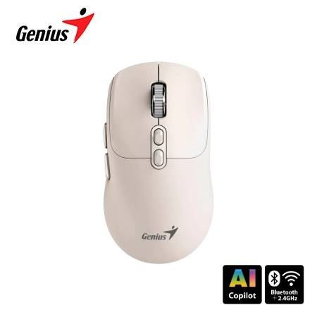 MOUSE GENIUS DUAL WIRELESS/BT NX-8080S BT AI COPILOT 7-BOT SILENT MILK TEA