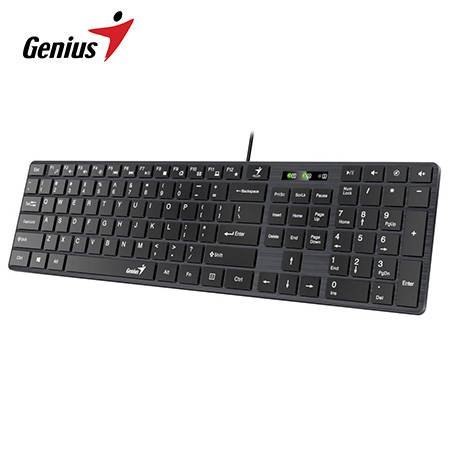 TECLADO GENIUS SMART SLIMSTAR 126 AI COPILOT USB MULTIMEDIA SP BLACK