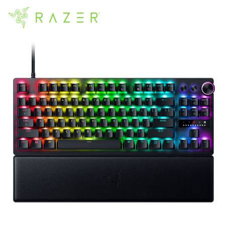 TECLADO RAZER HUNTSMAN V3 PRO TKL OPTO MECHANICAL SWTICH ANALOGO US CHROMA BLACK