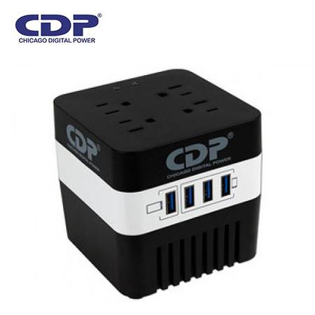 ESTABILIZADOR CDP RU-AVR604I 600VA/300W 4 SALIDAS 4 PUERTOS USB