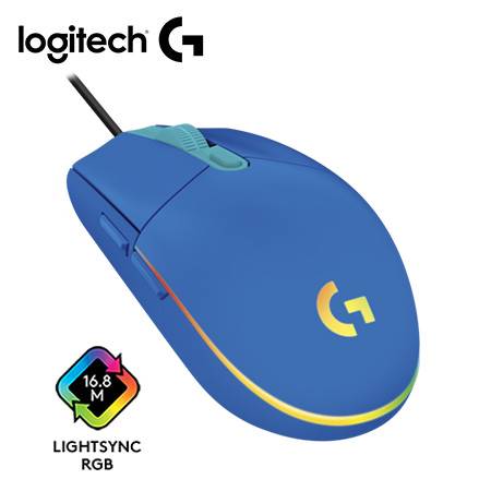 MOUSE LOGITECH G203 LIGHTSYNC OPTICAL 8000 DPI RGB BLUE