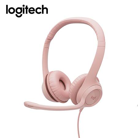Audífonos con Micrófono Logitech H390 USB Noise Cancelling Rosa