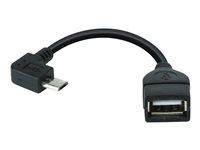 Xtech XTC360 - Adaptador para Cable de Datos - USB Hembra a Micro-usb Tipo B Macho - 13.5 CM - Conector en Ángulo