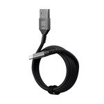 Klip Xtreme - USB Cable - 24 Pin USB-C - 9 Pin USB Type a - 1 M - Negro - 30W Braided Fast Charging