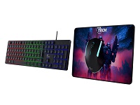 Xtech - Keyboard, Mouse And Mouse Pad - Wired - Spanish - USB - Negro - Gamer XTK-535S